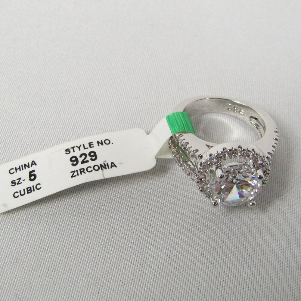 Stainless Steel | Cubic Zirconia | Women's Size 5 | Band | New - Picture 4 of 4